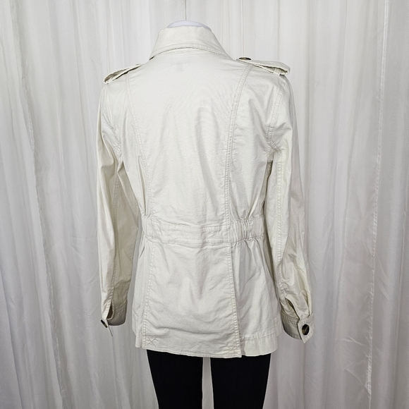 Cabi Kenya Safari Jacket Ivory Twill Size Medium - Picture 6 of 11